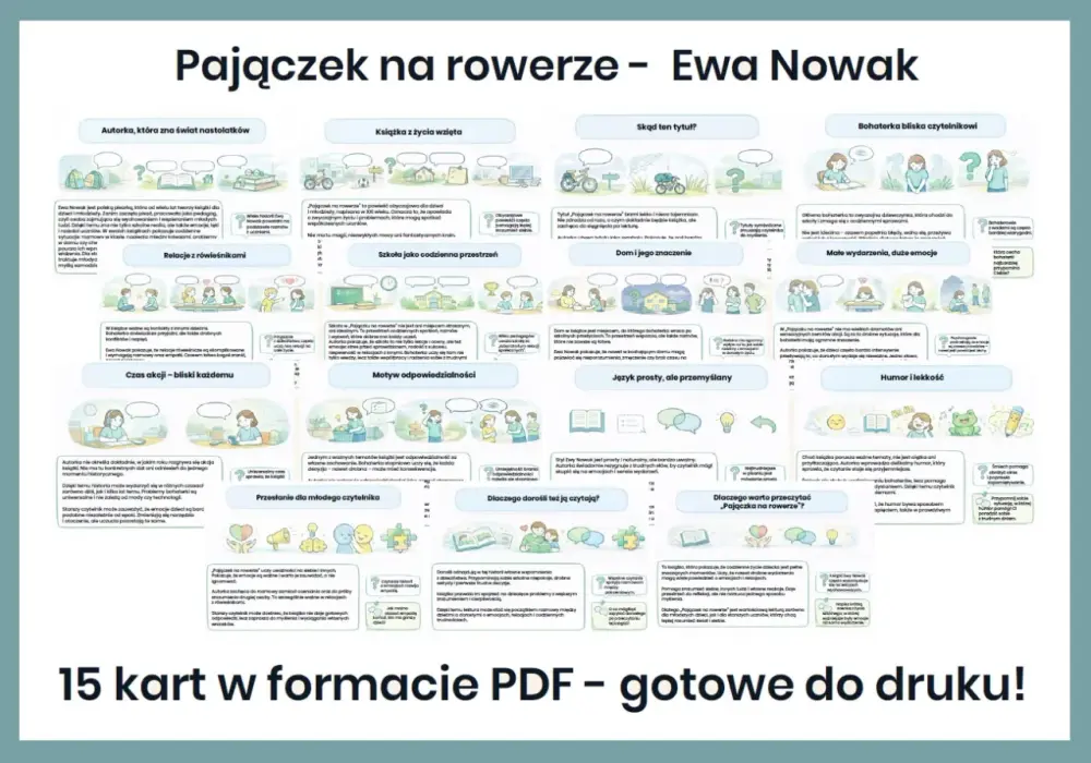 Pajączek na rowerze - Streszczenie lektury, bohaterowie, motywy