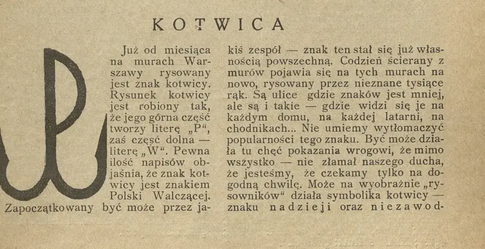 Kotwica Polski Walczącej - Jak czytać symbol w literaturze?