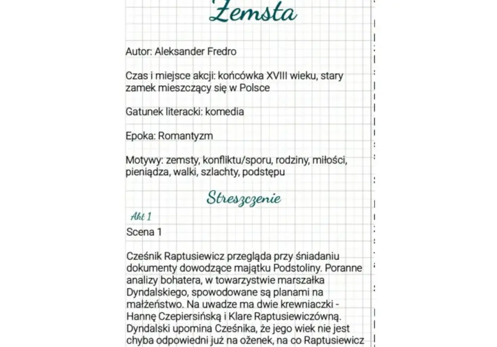 Klara w Zemście - Dlaczego jest ważniejsza, niż sądzisz?