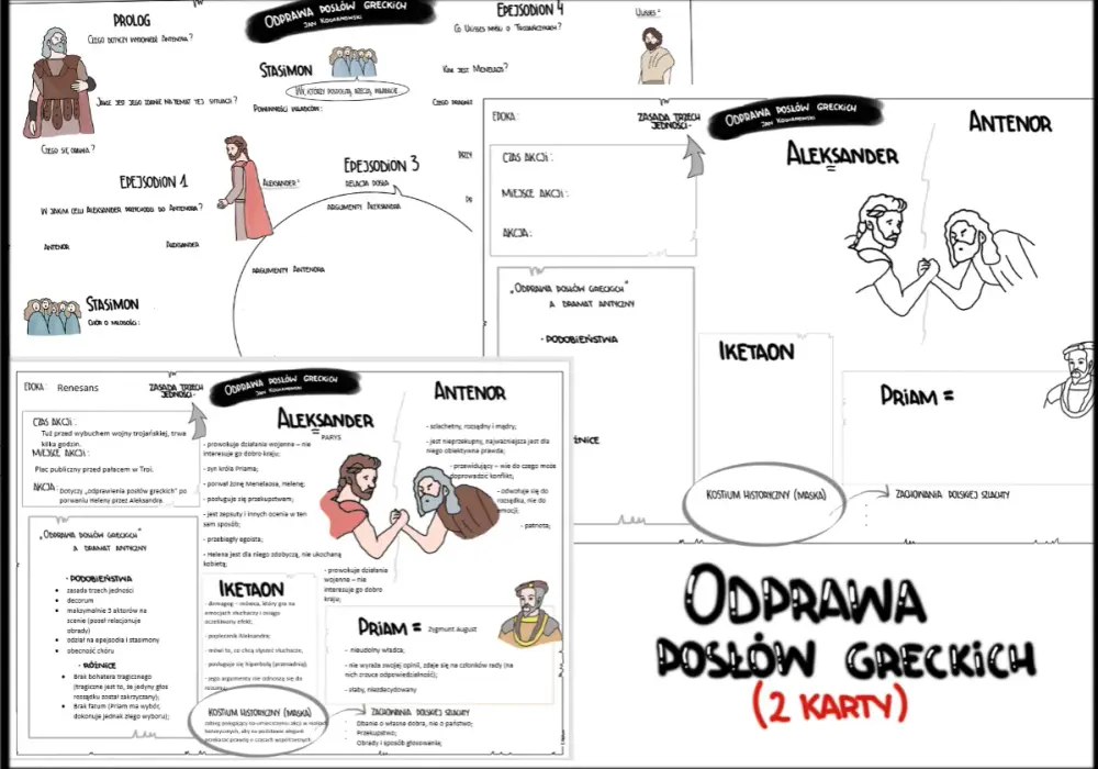 Odprawa posłów greckich - bohaterowie na maturę i lekcje