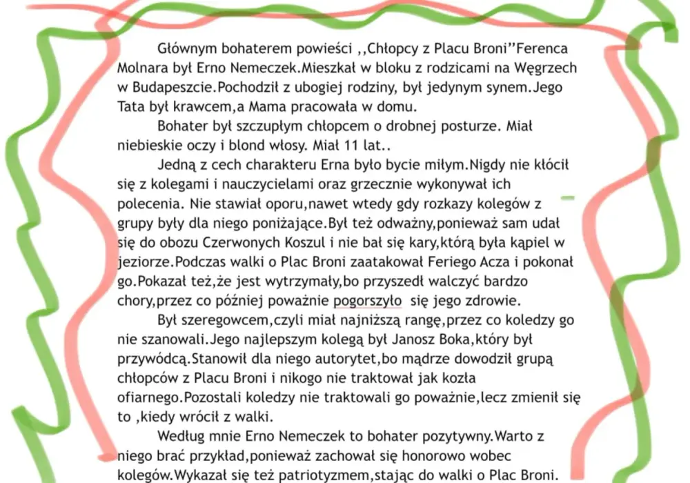 Nemeczek - cichy bohater, wielkie serce. Charakterystyka.