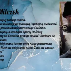 Rejent Milczek, ojciec Wacława, w zbroi i futrzanej czapie, powtarza: "Niech się dzieje wola nieba".