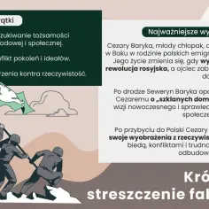 Motywy przedwiośnia: poszukiwanie tożsamości, konflikt pokoleń i marzenia kontra rzeczywistość. Grupa ludzi wciąga flagę z gołębicą pokoju.