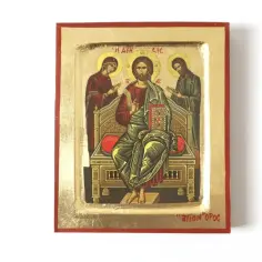 Ikona Deesis: Chrystus tronujący między Matką Bożą a Janem Chrzcicielem.