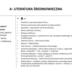 Bogurodzica" - analiza cech średniowiecznej literatury, w tym archaizmów i motywu deesis.