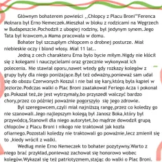 Charakterystyka Nemeczka: szczupły, miły, grzeczny, odważny, waleczny, honorowy. Mimo niskiej rangi, był autorytetem.