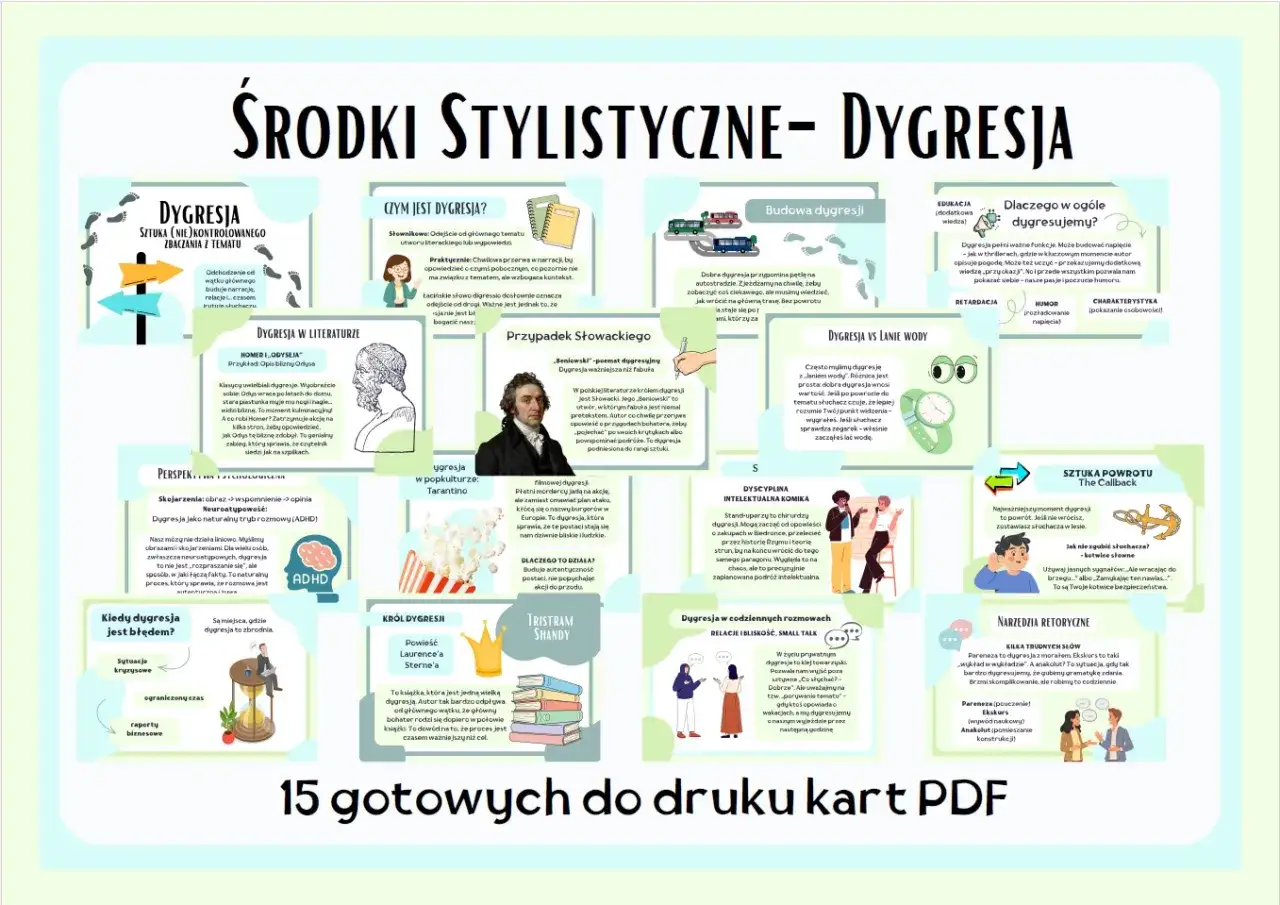 Dygresja to sztuka (nie)kontrolowanego zbaczania z tematu. Czasem to błyskotliwy zabieg, czasem rozpraszanie.