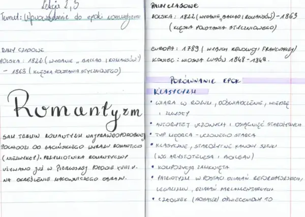 Romantyzm - ramy czasowe w Polsce i Europie. Jak zapamiętać?