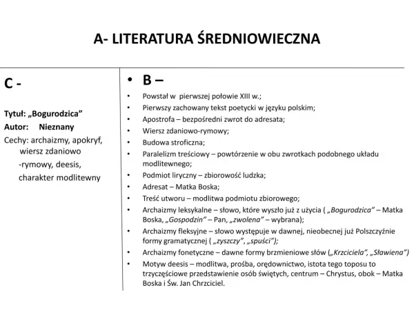 Uniwersalizm średniowieczny - klucz do zrozumienia literatury