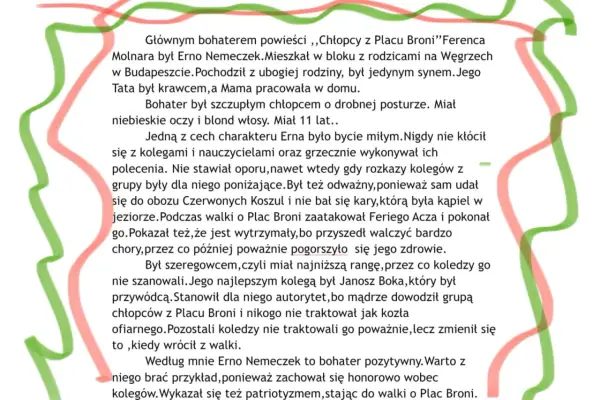 Nemeczek - cichy bohater, wielkie serce. Charakterystyka.